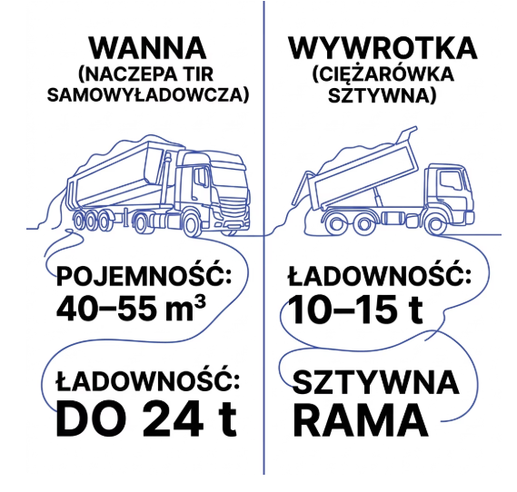 Ile kosztuje transport materiałów sypkich w 2026 roku wanna vs wywrotka