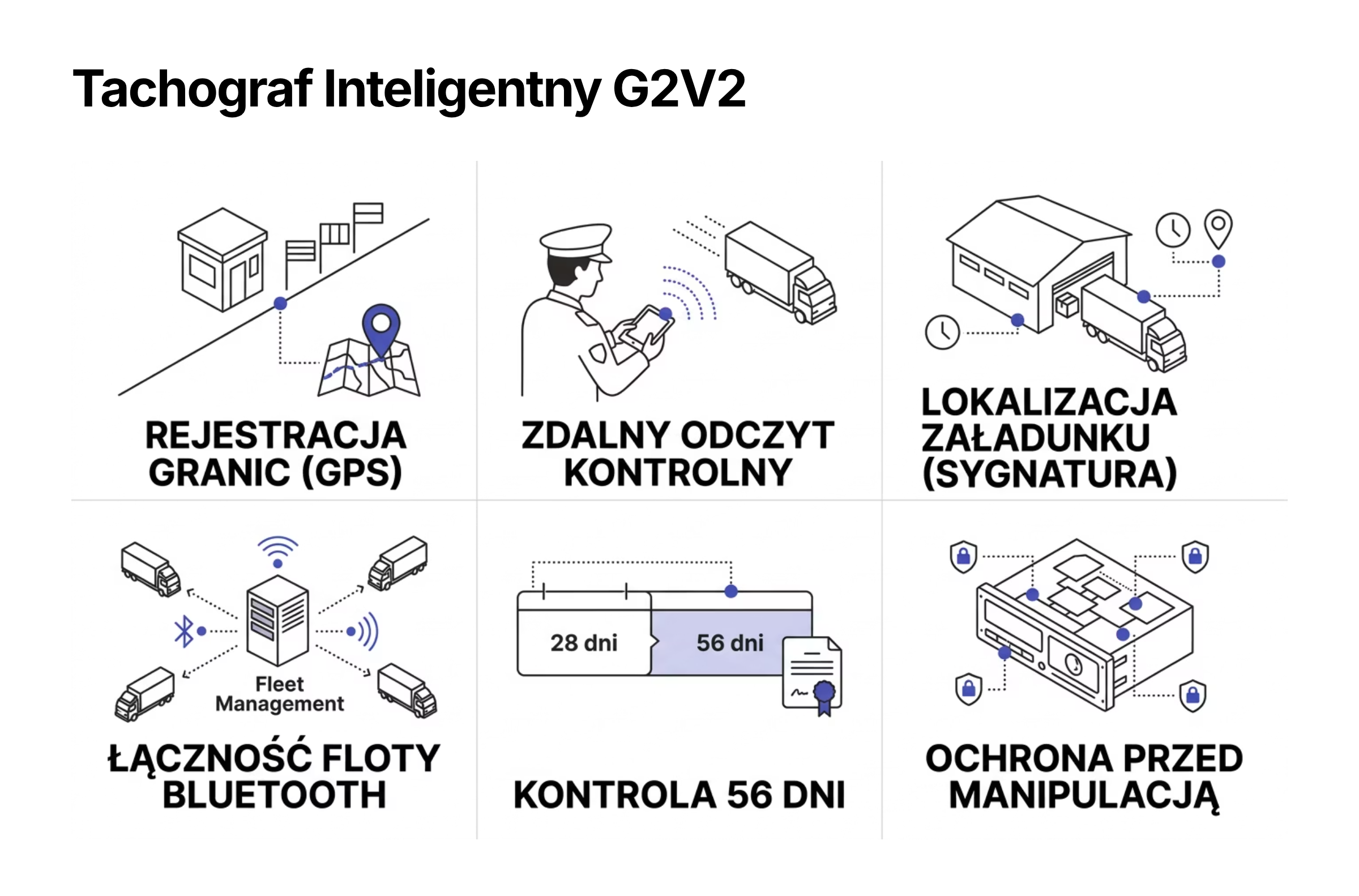 Kiedy tachograf jest obowiązkowy - tachograf inteligentny G2V2