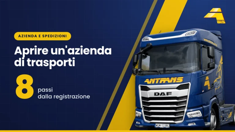 Aprire un'azienda di trasporti: 8 passi dalla registrazione, trattore stradale DAF di Antrans BiS su sfondo blu navy