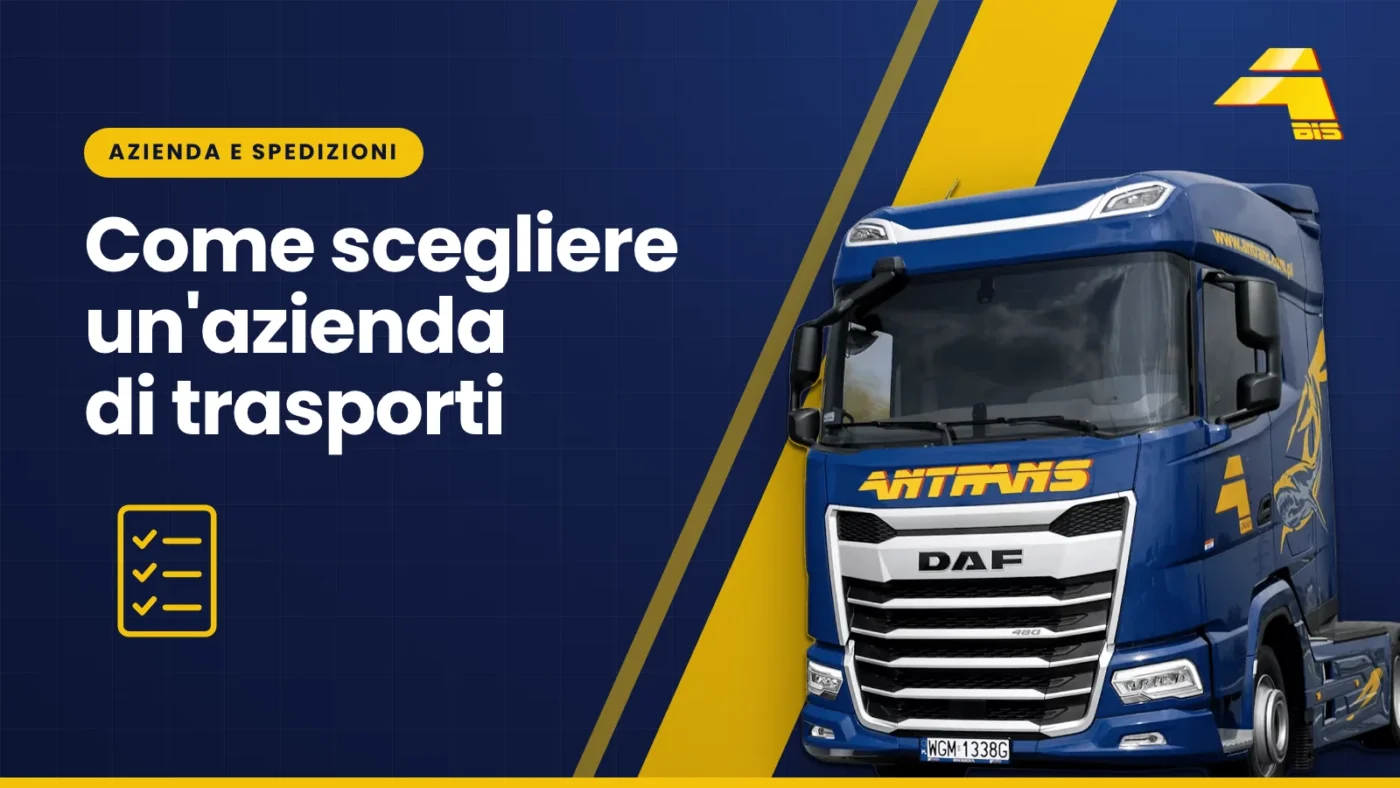 Come scegliere un'azienda di trasporti, trattore stradale DAF di Antrans BiS su sfondo blu navy