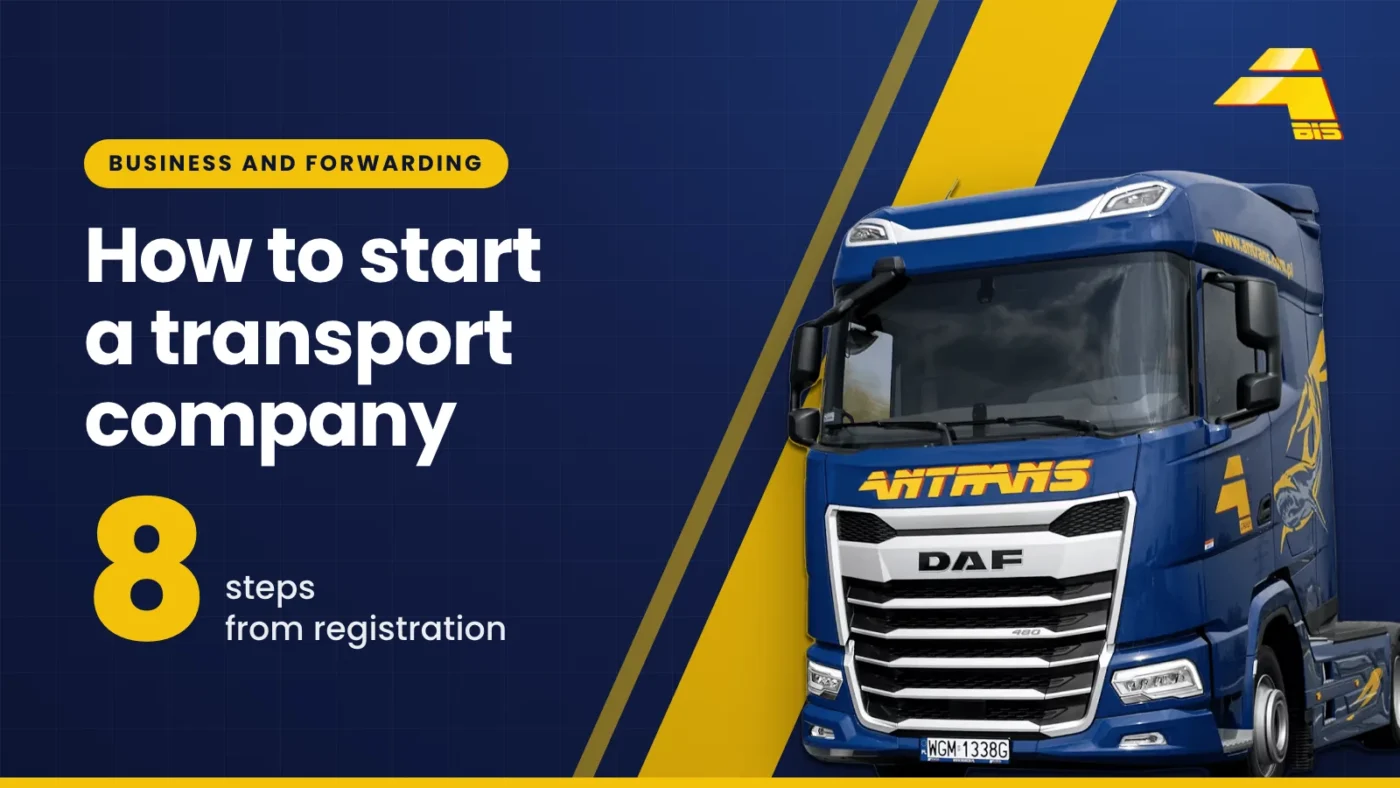 How to start a transport company: 8 steps from registration, Antrans BiS DAF tractor unit on a navy background