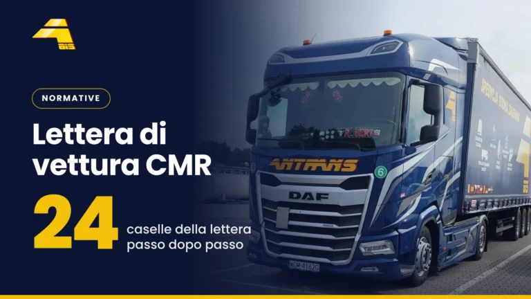 Lettera di vettura CMR: 24 caselle della lettera passo dopo passo, foto di un camion Antrans BiS