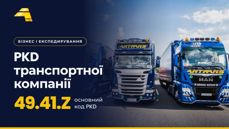 PKD транспортної компанії: 49.41.Z основний код PKD, фото вантажівки Antrans BiS
