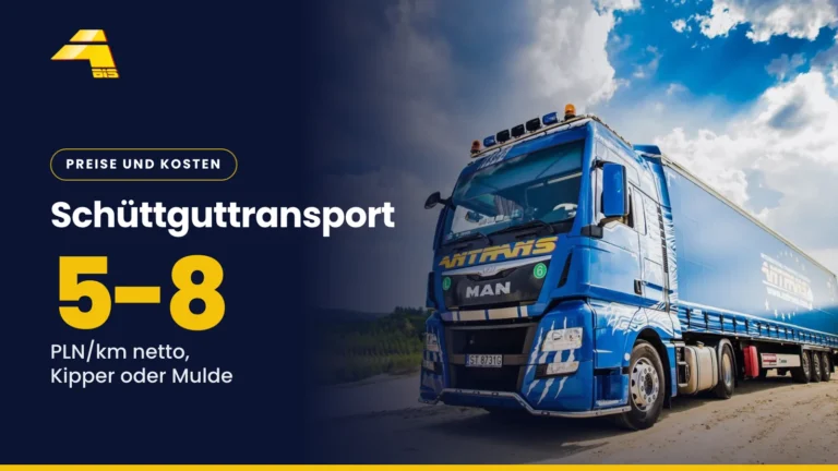 Schüttguttransport: 5-8 PLN/km netto, Kipper oder Mulde, Foto eines Lkw von Antrans BiS