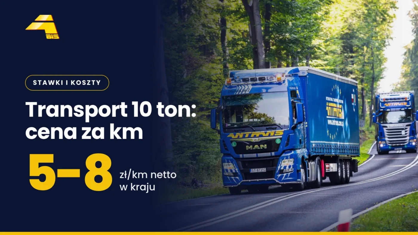 Transport 10 ton: cena za km: 5-8 zł/km netto w kraju, zdjęcie ciężarówki Antrans BiS