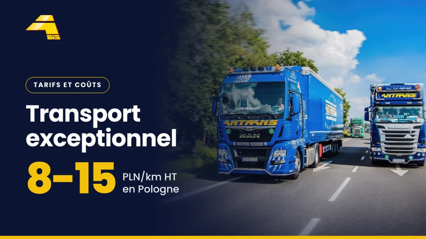 Transport exceptionnel : 8-15 PLN/km HT en Pologne, photo d’un camion Antrans BiS
