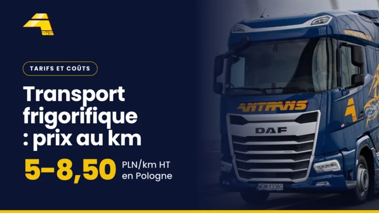 Transport frigorifique, prix au km : 5-8,50 PLN/km HT en Pologne, photo d’un camion Antrans BiS