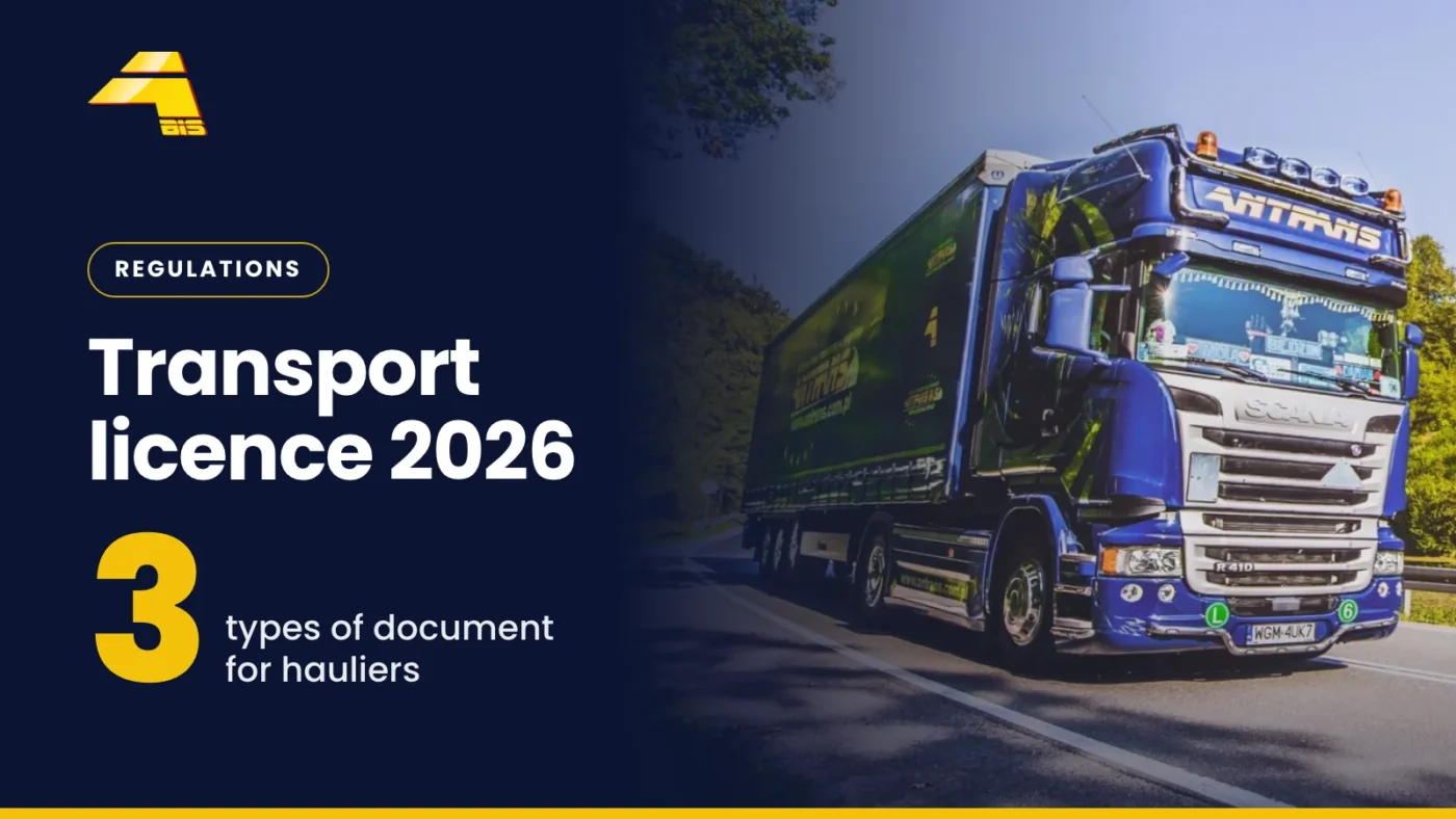 Transport licence 2026: 3 types of document for hauliers, photo of an Antrans BiS truck