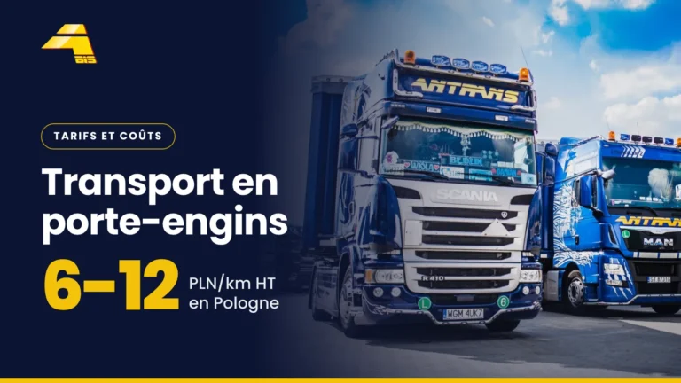 Transport en porte-engins : 6-12 PLN/km HT en Pologne, photo d’un camion Antrans BiS